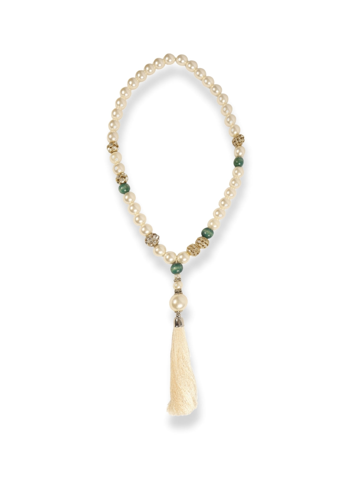Mother of Pearl Shine – Large Pearl Shaped Sparkling Necklace