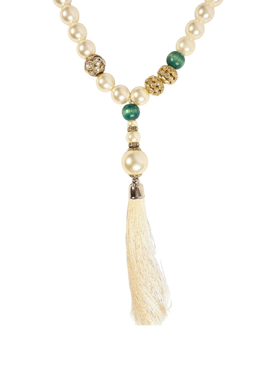 Mother of Pearl Shine – Large Pearl Shaped Sparkling Necklace