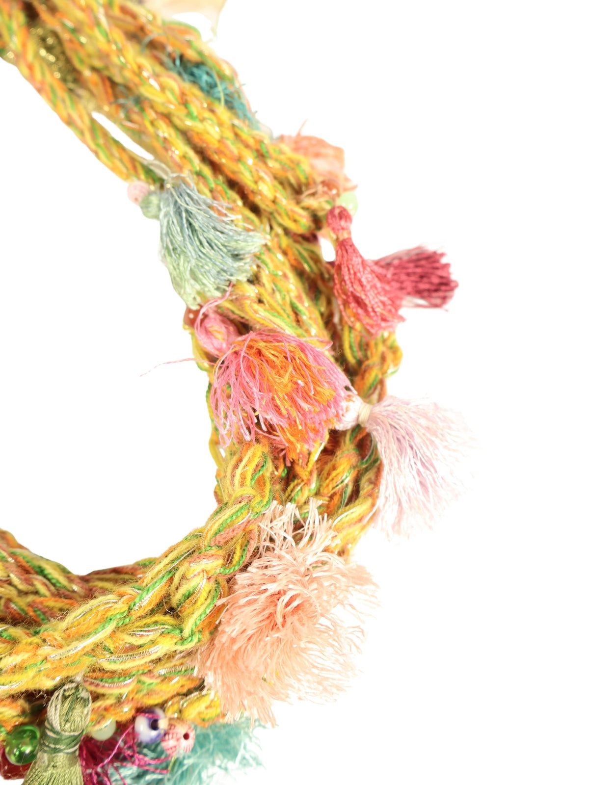 Colorful Knots – Adjustable Cord Necklace with Stone Tassels