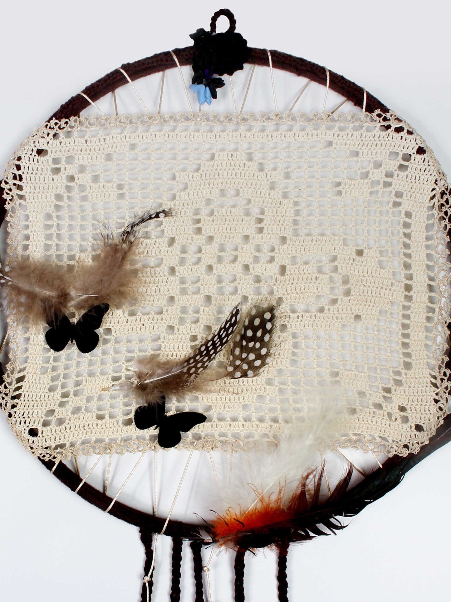 Coffee Dream - Aantika Handmade Lace and Crochet Decorated Handmade Dreamcatcher