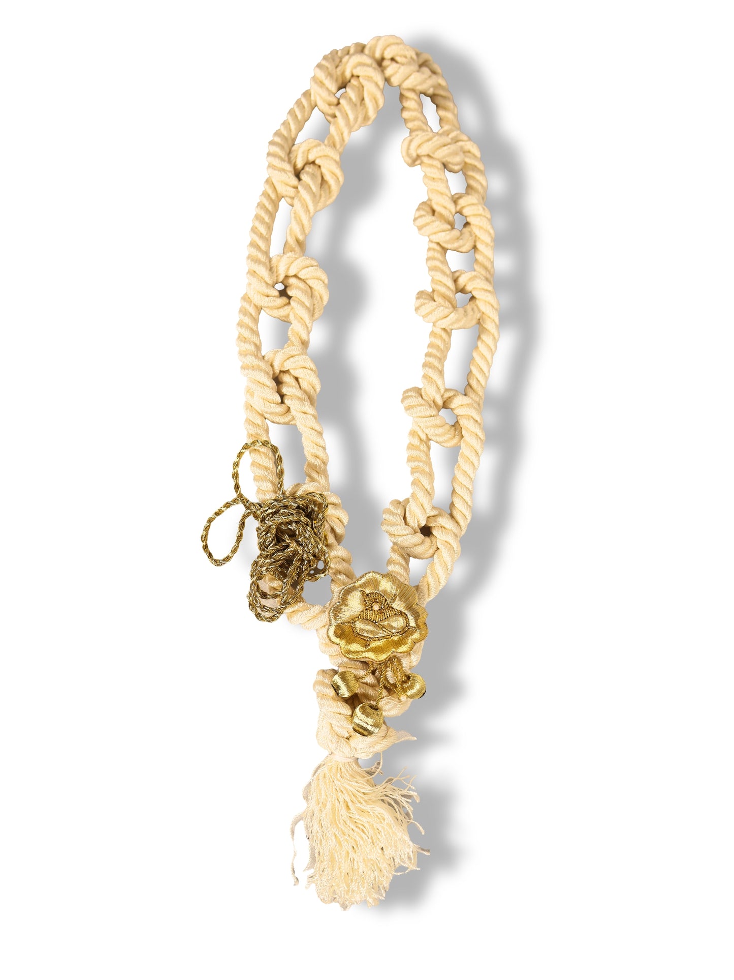 Ferahnaz – Double Rope and Rose Detailed Necklace