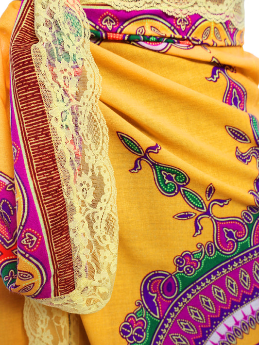 Orange Spring - Pareo with Pattern