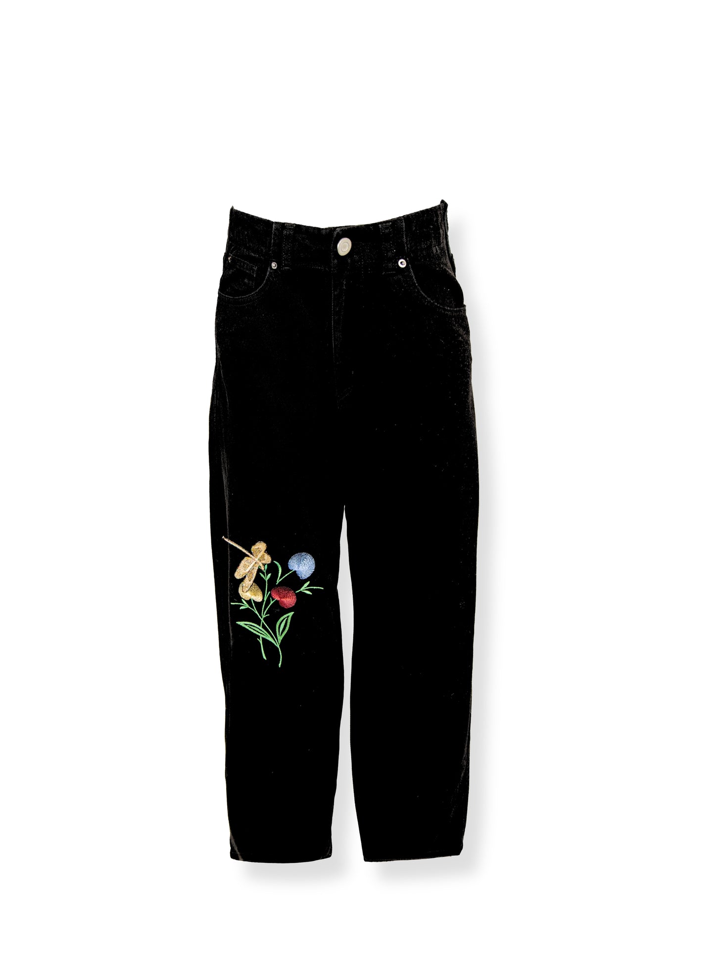 Nermin – Kelebek Desenli Dar Paça Kot Pantolon