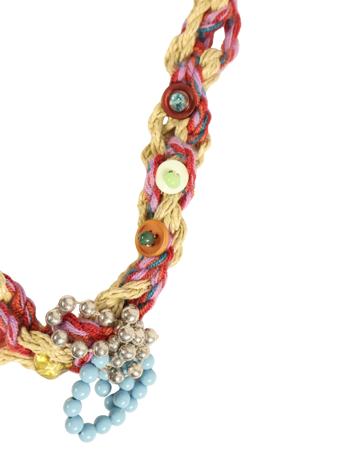 Button Way – Jute Cord Necklace with Colorful Buttons