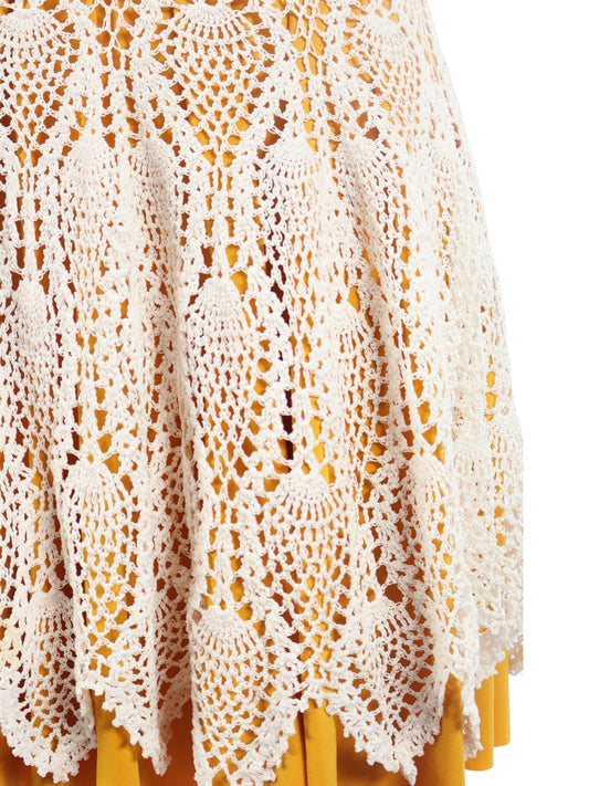 Mediha – Crochet Lace Covered Flared Skirt