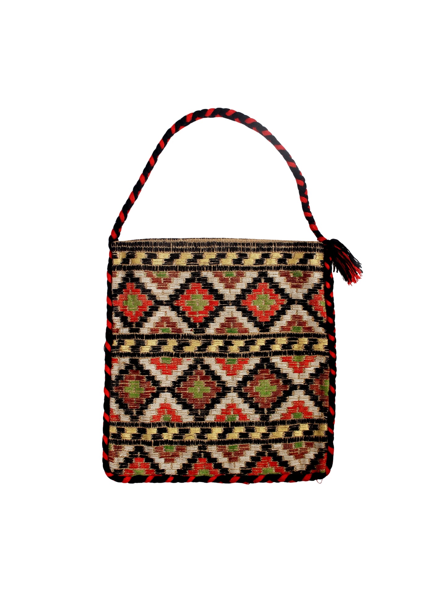 Kuşaktan Kuşağa – Renkli Kilim Desenli Modernize Antika Heybe