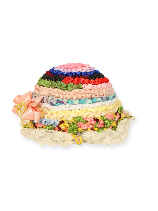 Murben – Colorful Striped Lace-Edged Hat