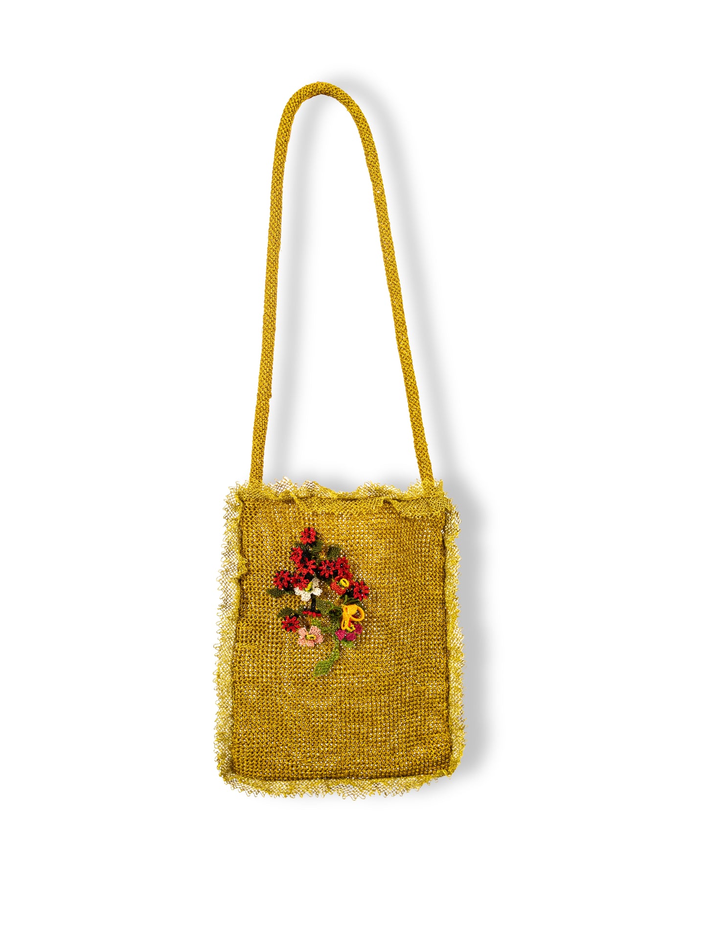 Elif – Textured Mini Floral Handbag