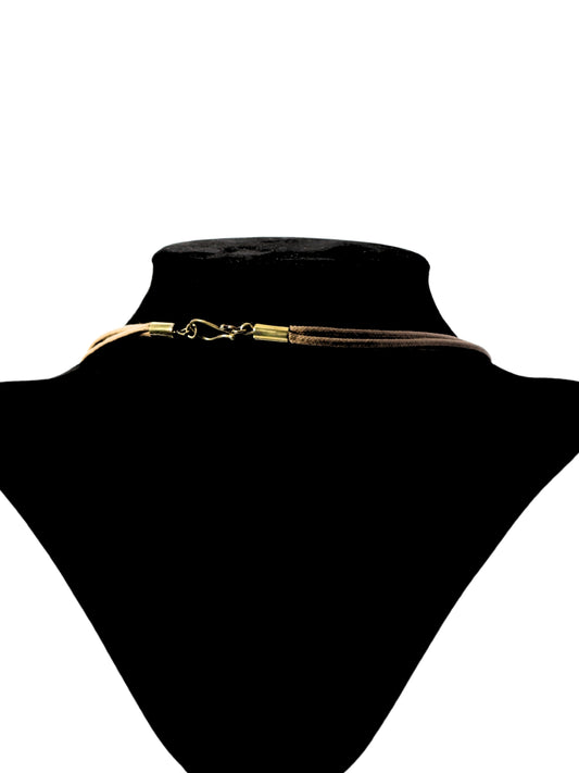 İz’in Yıldızı – Deri ve İnci Detaylı Kolye