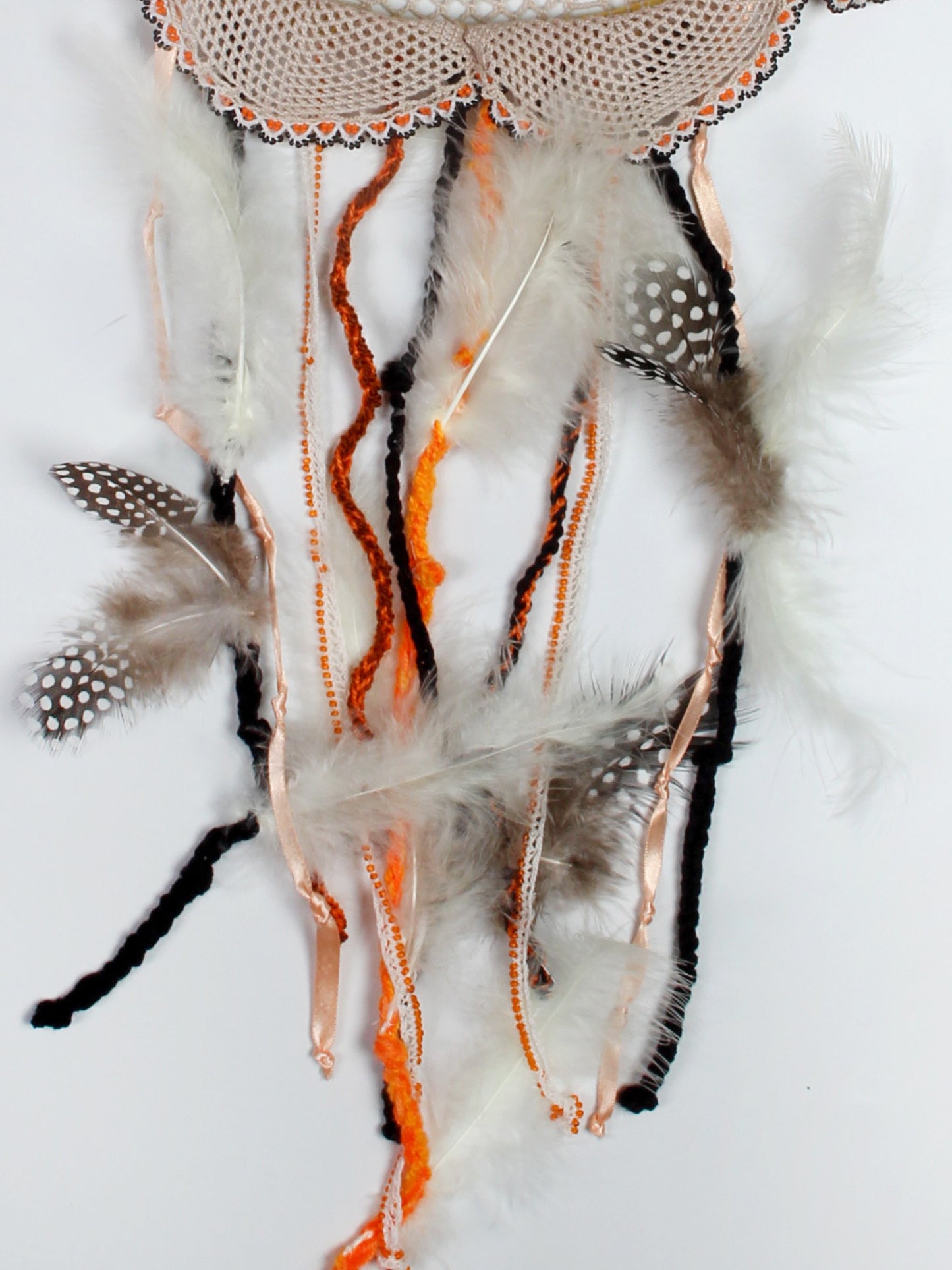 Antikam- Vintage Süslemeli - Çift Taraflı El Yapımı Dreamcatcher