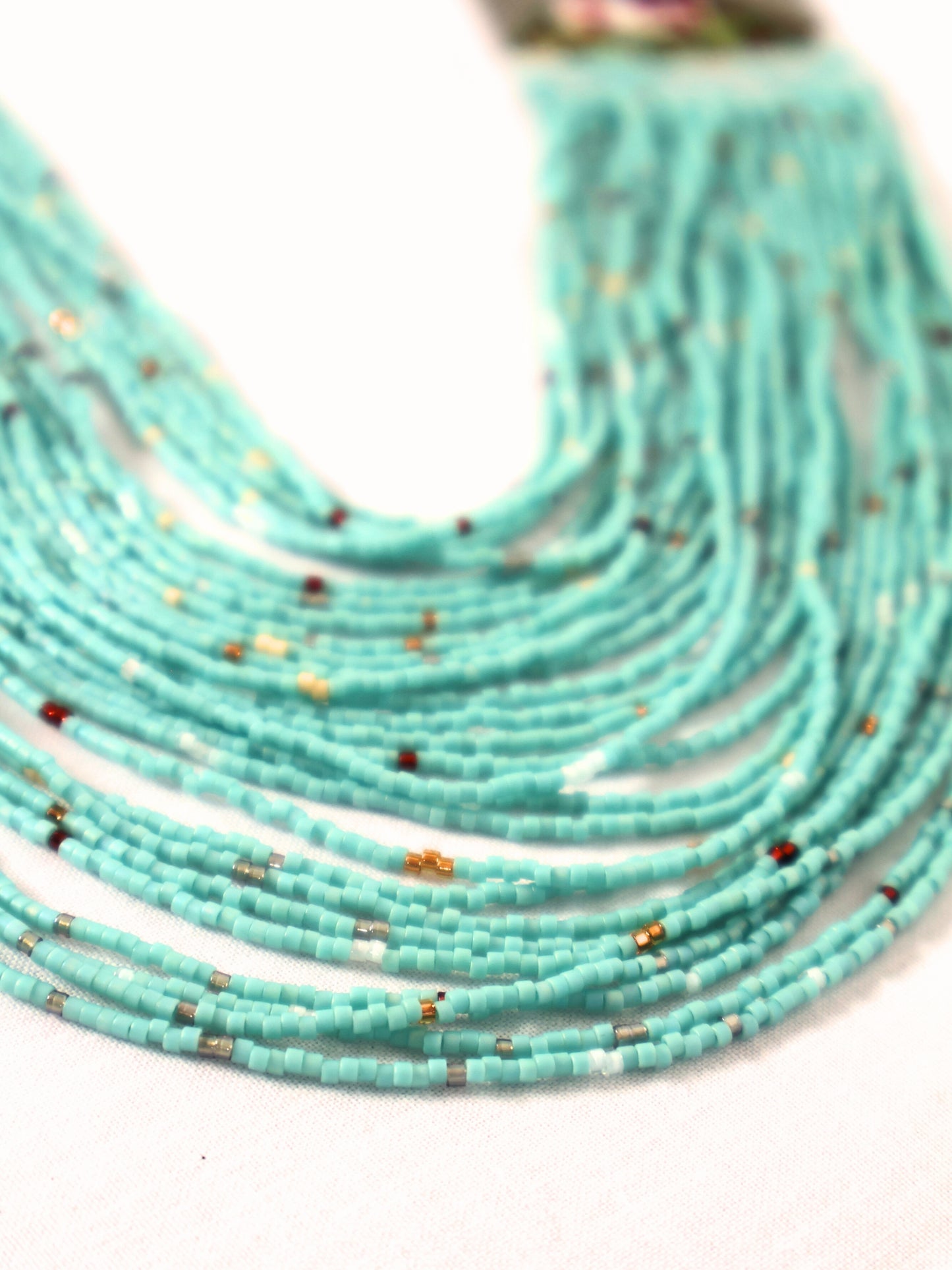 Nevbahar – Turquoise Beaded Structure Patterned Necklace