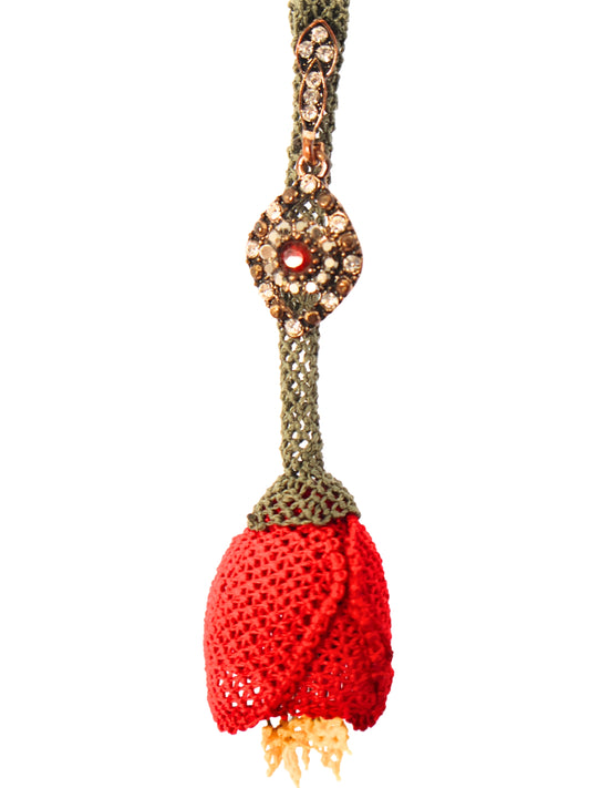 Firuze – The Silent Flower of Red Earrings