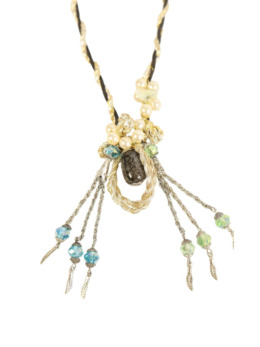 Mixed Sim – Silver, Gold and Natural Stone Necklace