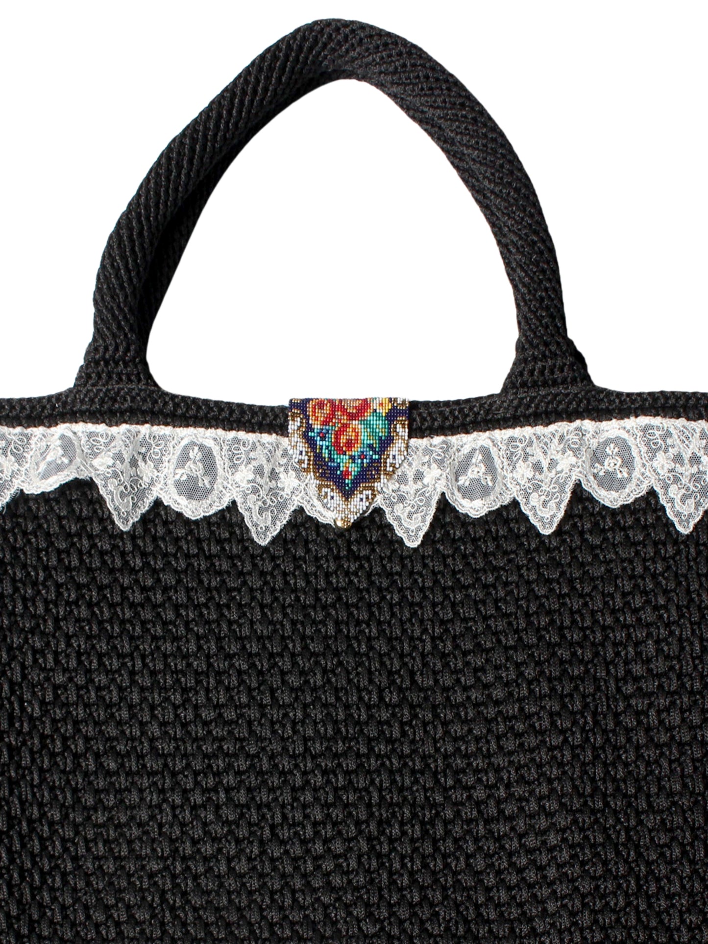 Siyahın Hafızası – Çift Taraflı, Fransız Dantelli Modern Omuz Çantası