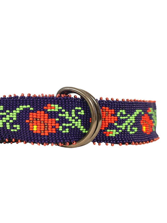 Alara – Rose Embroidery and Ringed Tie Belt