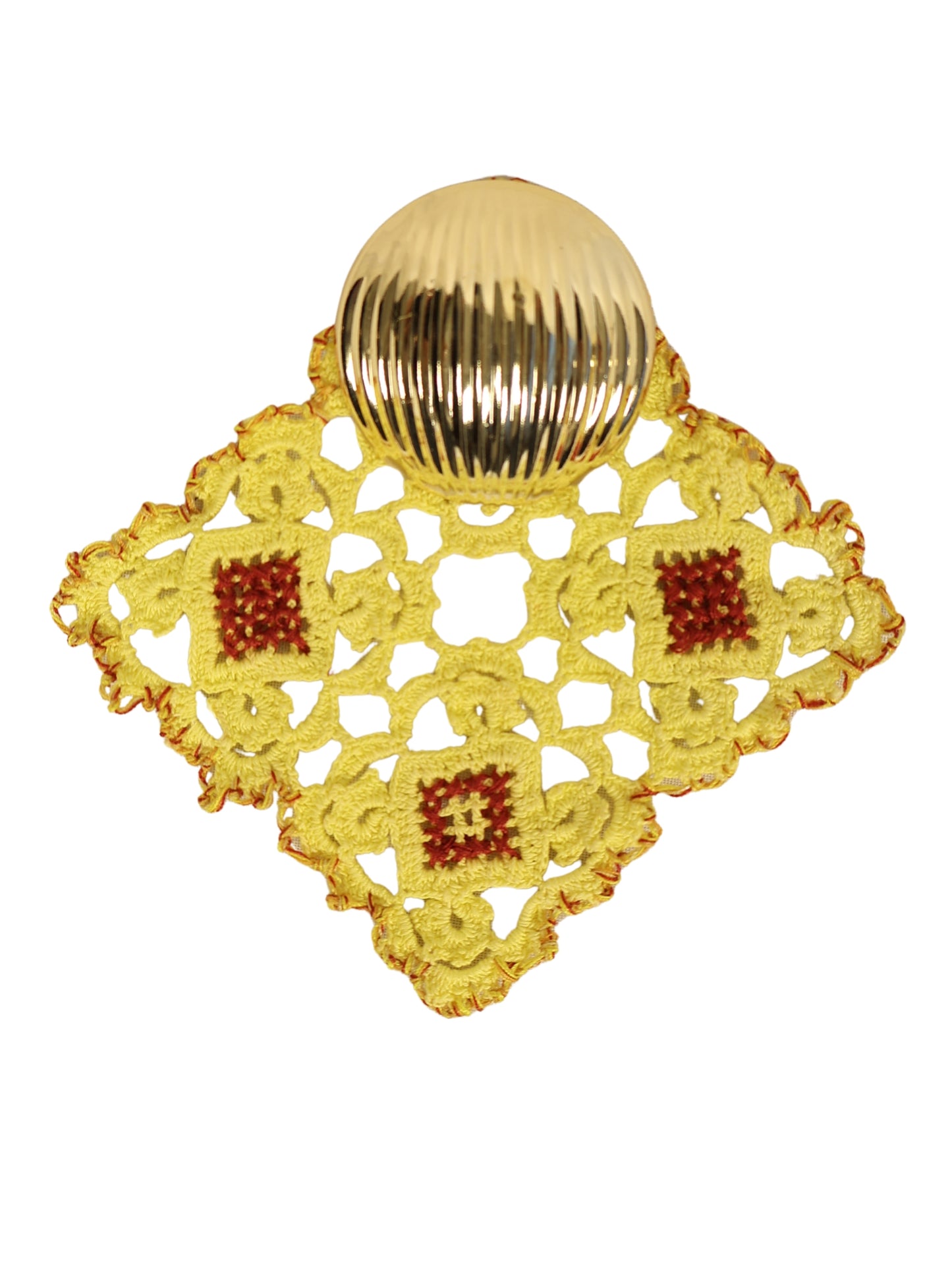 Zerdeçal İzleri – Antika Dantelden Dönüştürülmüş El Yapımı Takı