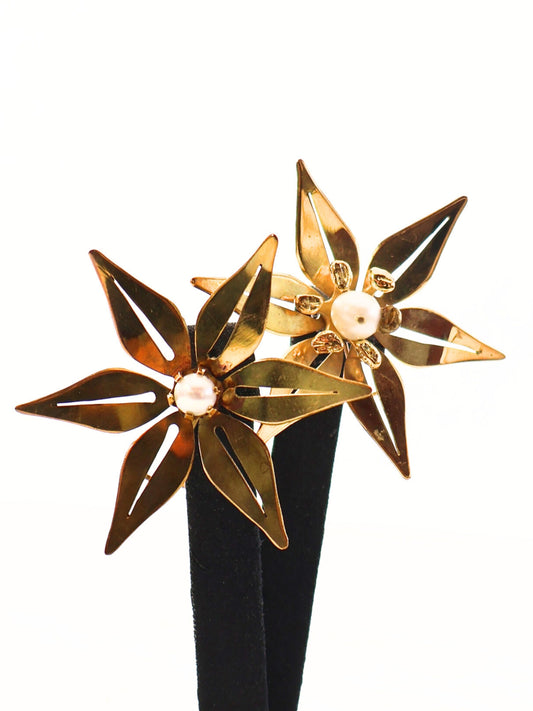 Yıldız Çiçeği – Pirinç ve İnci Küpe