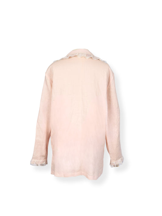 Selin – Dantel ve İpek İşlemeli Keten Tunik