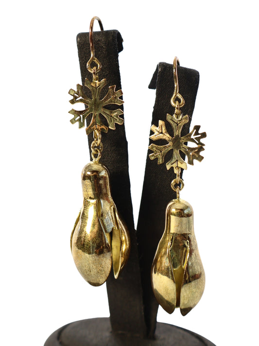 Salkım – Pirinç ve İnci Formlu Küpe