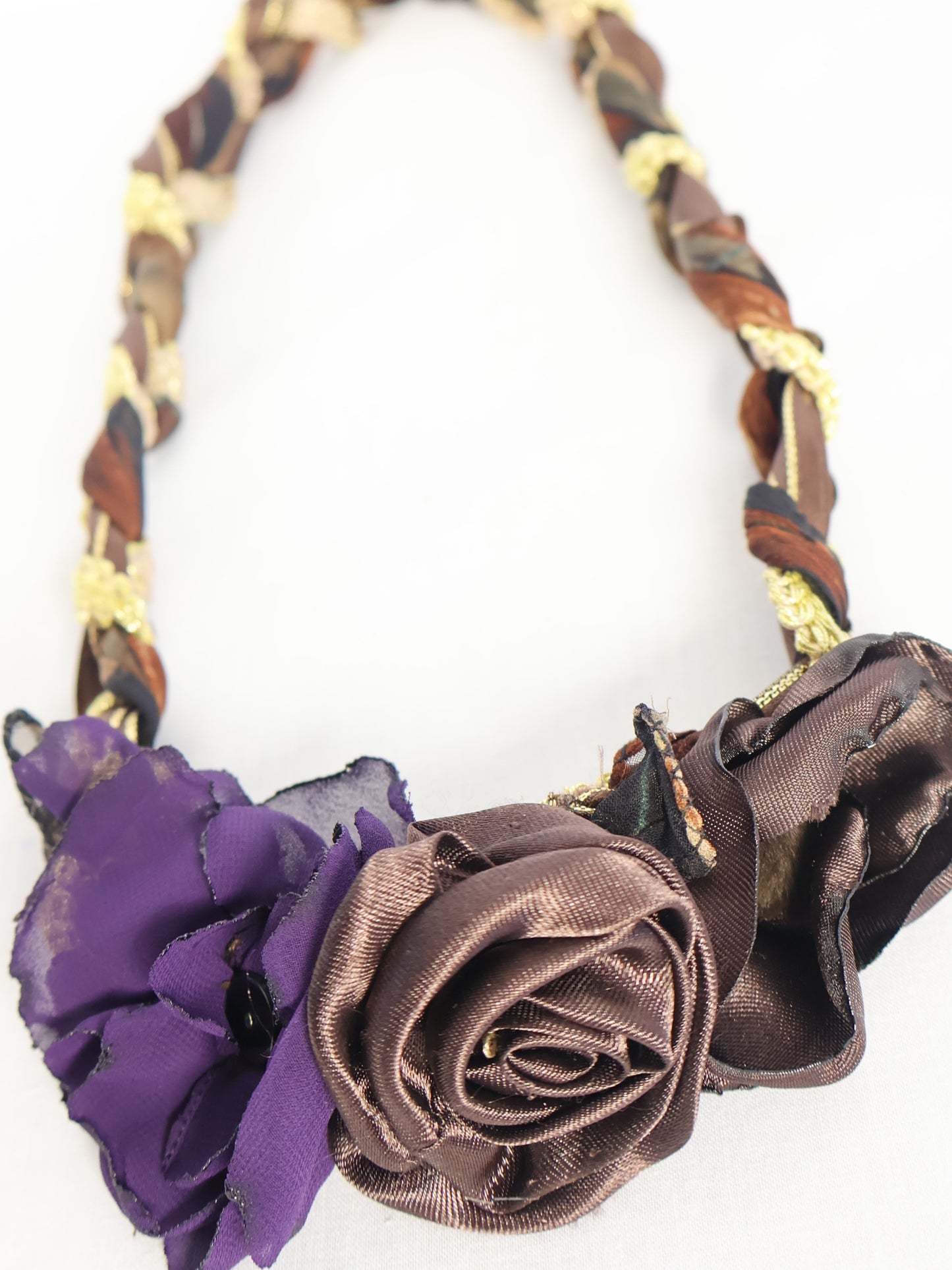 Şebnem – Braided Night and Silent Flower Necklace