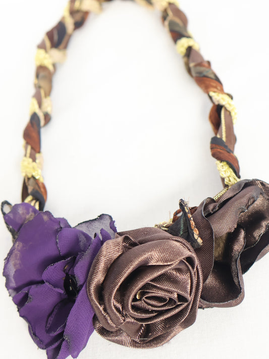 Şebnem – Braided Night and Silent Flower Necklace