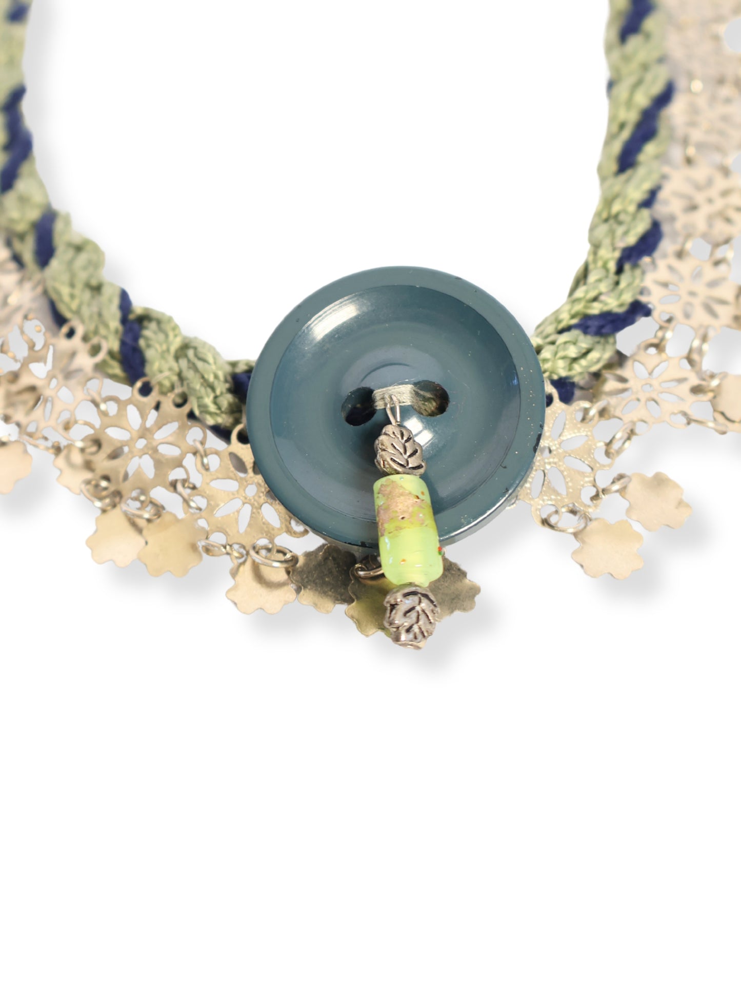 Emerald – Gold Traces and Resonant Form Necklace