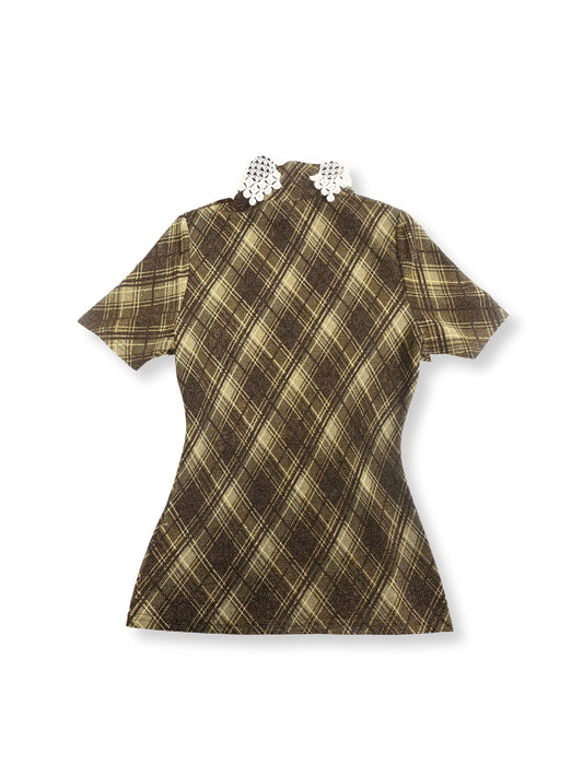 Derin – El Dantelli Ekose Bluz