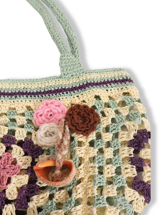 Beste – El Örgüsü Çiçekli Yaz Çantası