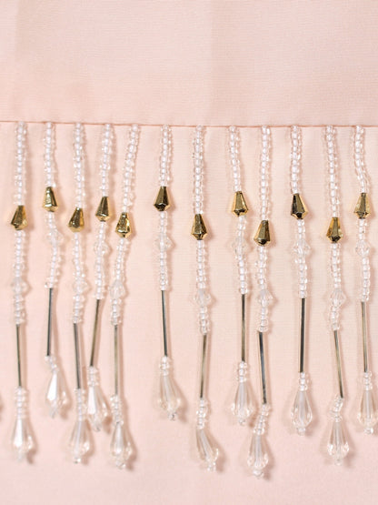 Somon Işıltı – Taş Detaylı İpek Tafta Kırlent Kılıfı