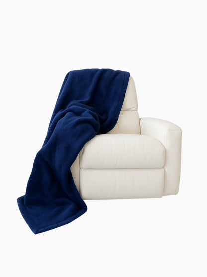 Vidal – Lacivert Çift Kişilik Vintage Battaniye/Yatak Örtüsü