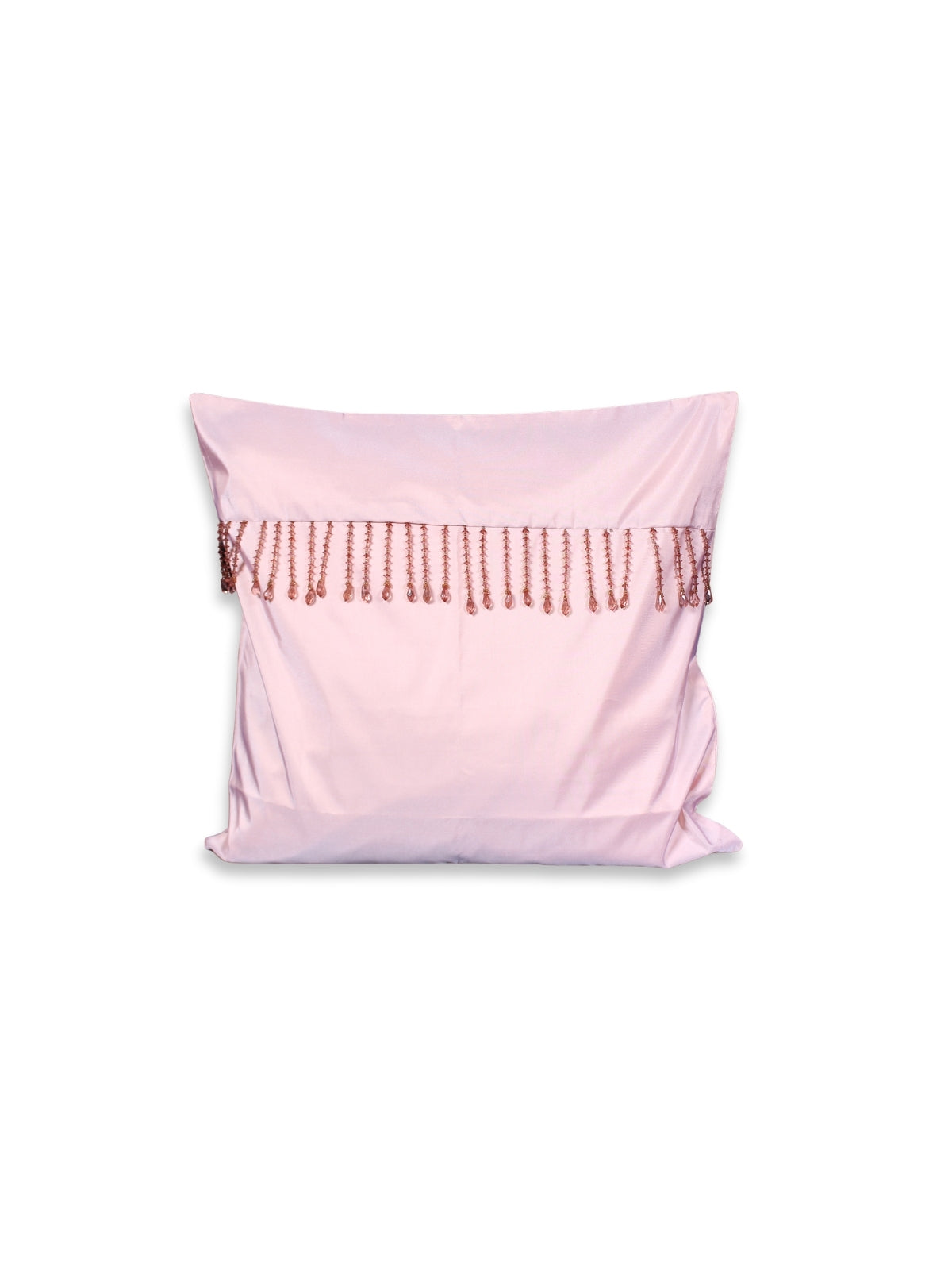 Pudra Zarafeti – Taş Detaylı İpek Tafta Kırlent Kılıfı