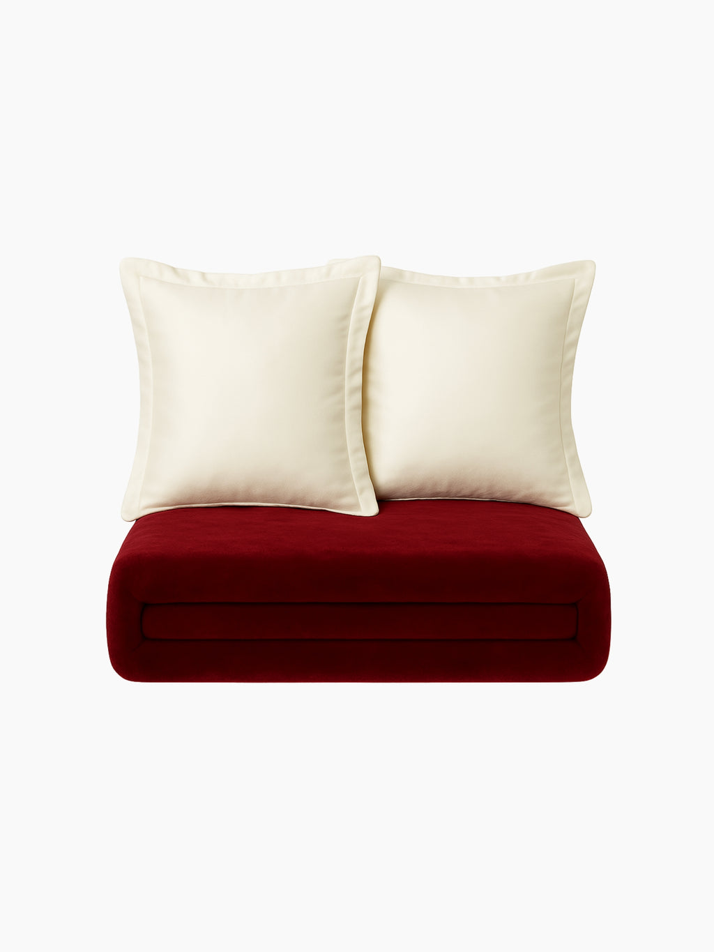 Cardin – Bordo Çift Kişilik Vintage Battaniye/Yatak Örtüsü