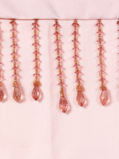 Pudra Zarafeti – Taş Detaylı İpek Tafta Kırlent Kılıfı