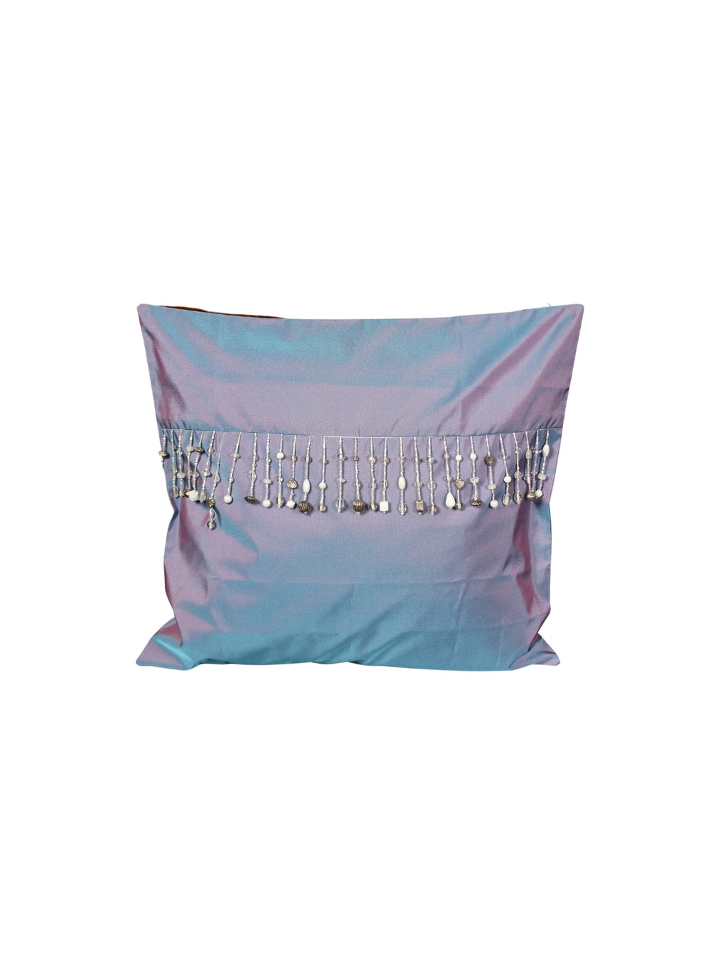 Gök Tınısı – İki Renk Geçişli Püsküllü Tafta Kırlent Kılıfı