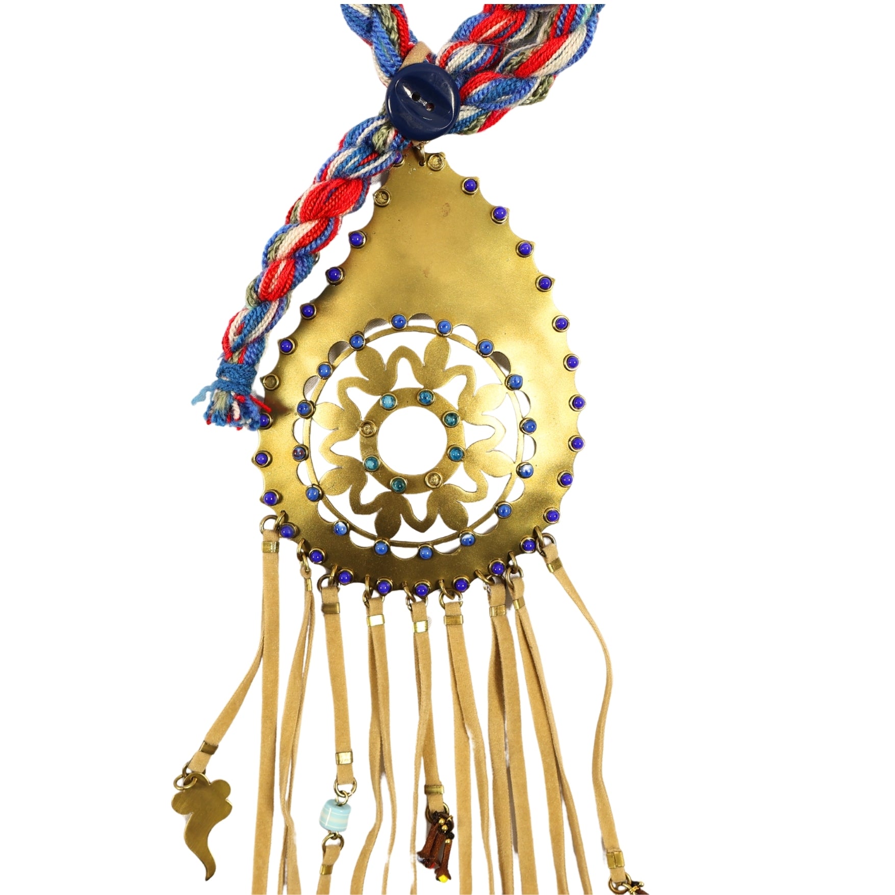 Nature Form – Rice, Leather and Multi-Material Handmade Necklace