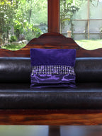 Gece Zarafeti – Kadife Üzeri Kristal Boncuk İşlemeli Mor Kırlent Kılıfı