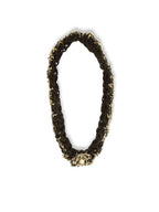 Sparkle in the Night – Glittery Sequined Black Cord Necklace