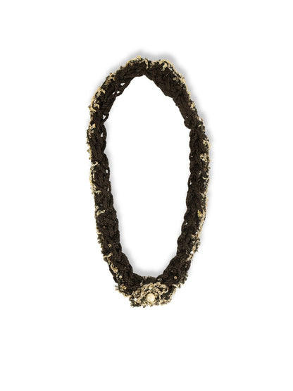 Gecede Parıltı – Simli Payetli Siyah Kordon Kolye