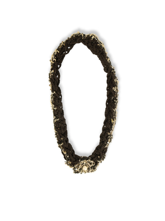 Gecede Parıltı – Simli Payetli Siyah Kordon Kolye