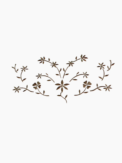 White Embroidered Ecru - Milk Coffee Linen Duvet Cover Set