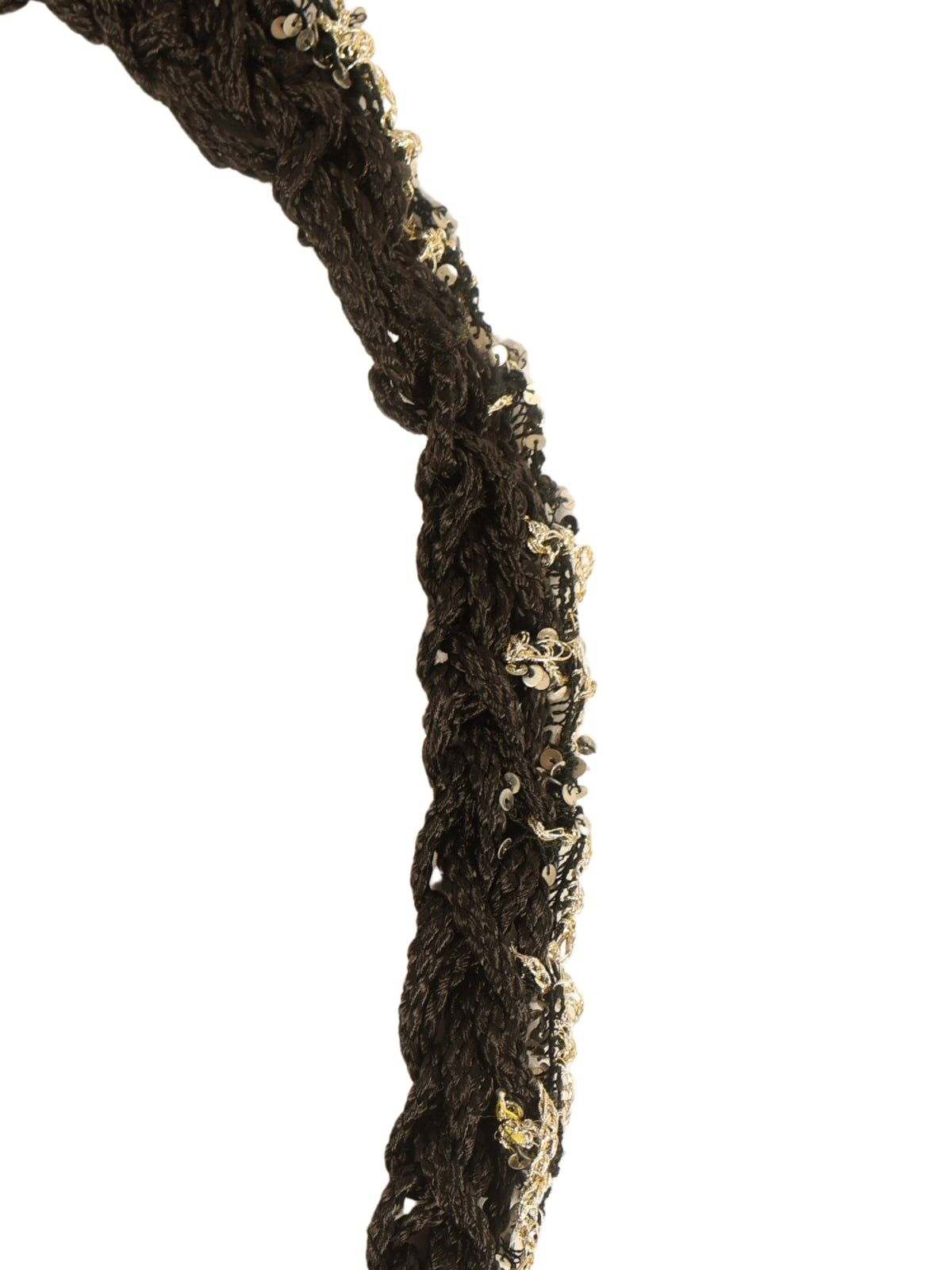 Gecede Parıltı – Simli Payetli Siyah Kordon Kolye