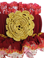 Lal – Bordo Katlar ve İnci Dalgası Bilekliği