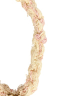 Ribbon Elegance – Pink Ribbon Beaded Lace Necklace