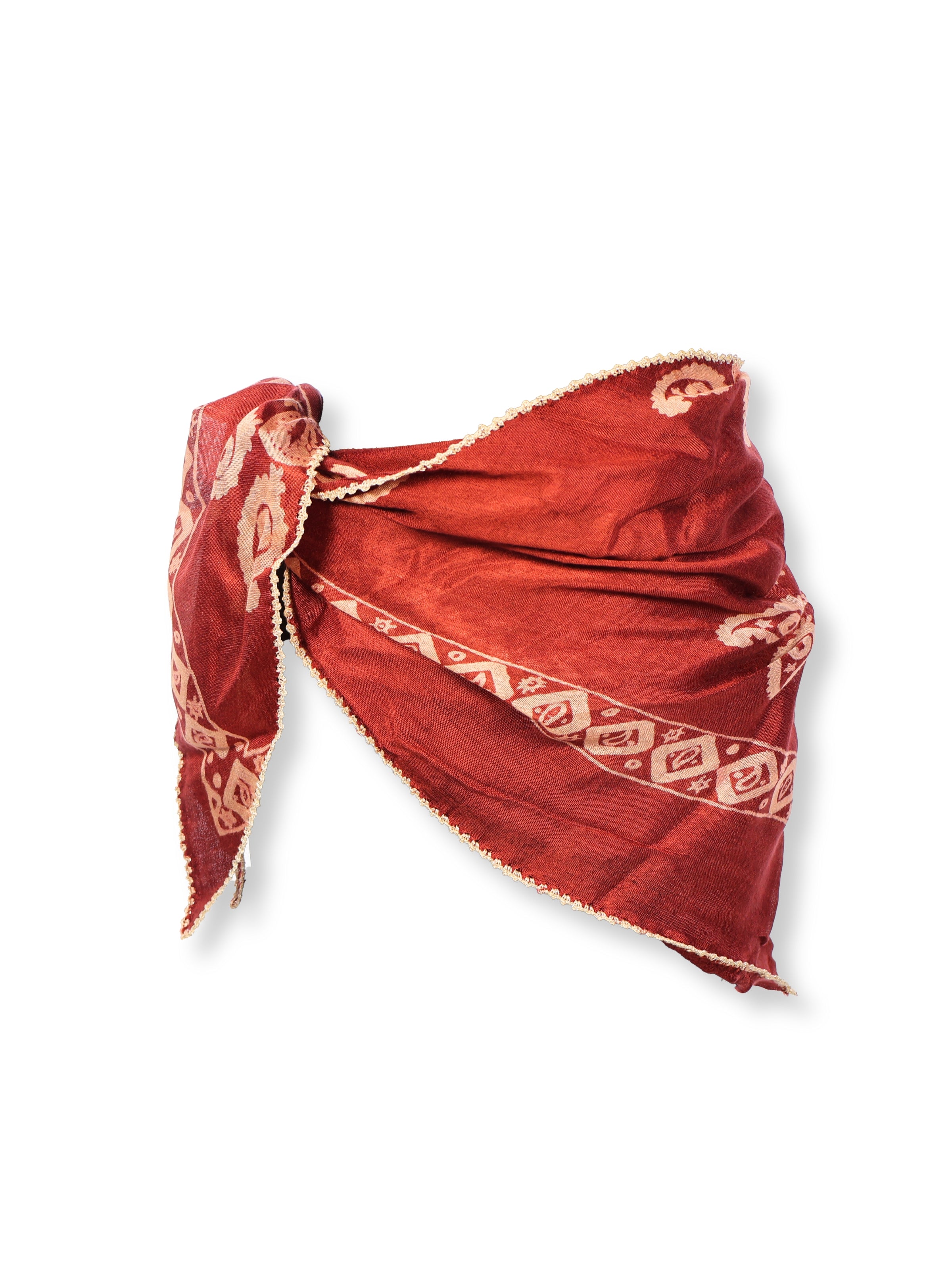 Red Earth - Brick Color Patterned Pareo