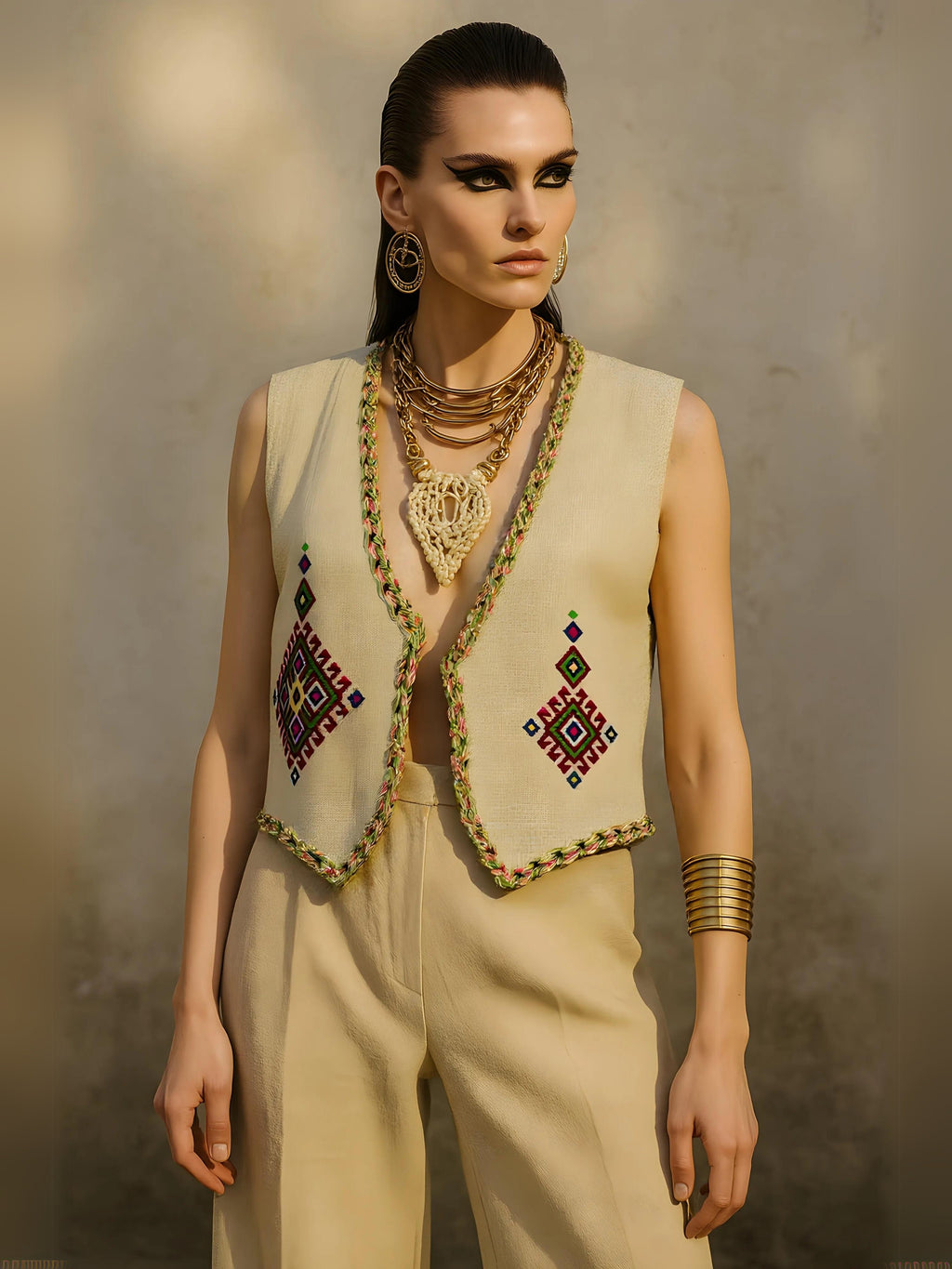 Badem – Tığ Harçlı Yelek