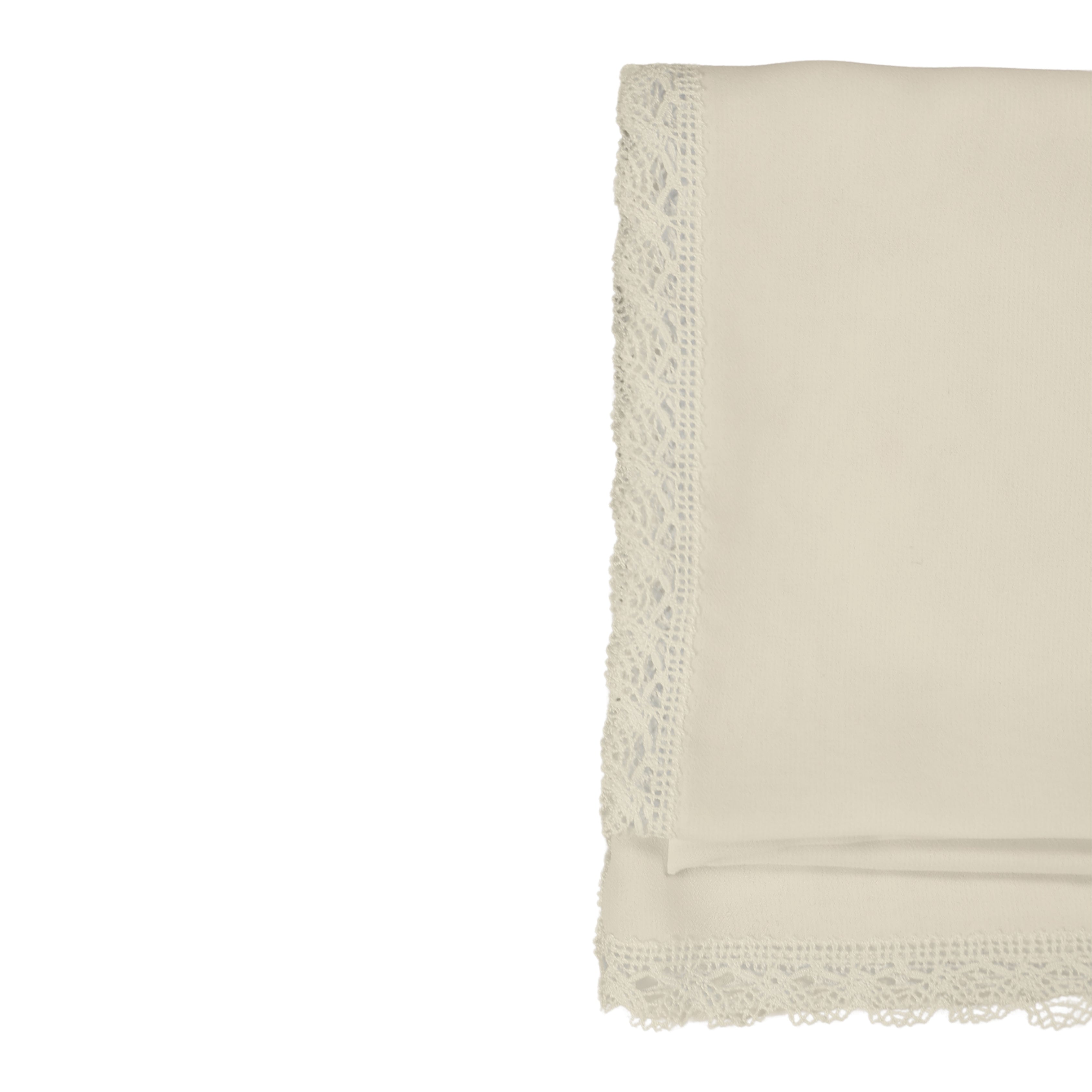 Saf Zarafet – İpek Krep Demor ve Beyaz File Dantelli Namaz Başörtüsü