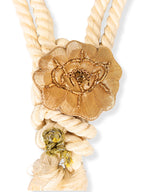 Simru – Sim Sırma Altın Çiçekli Yumuşak Formlu Kolye