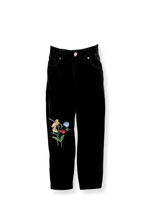 Nermin – Kelebek Desenli Dar Paça Kot Pantolon