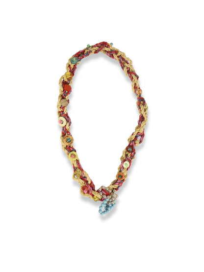 Button Way – Jute Cord Necklace with Colorful Buttons