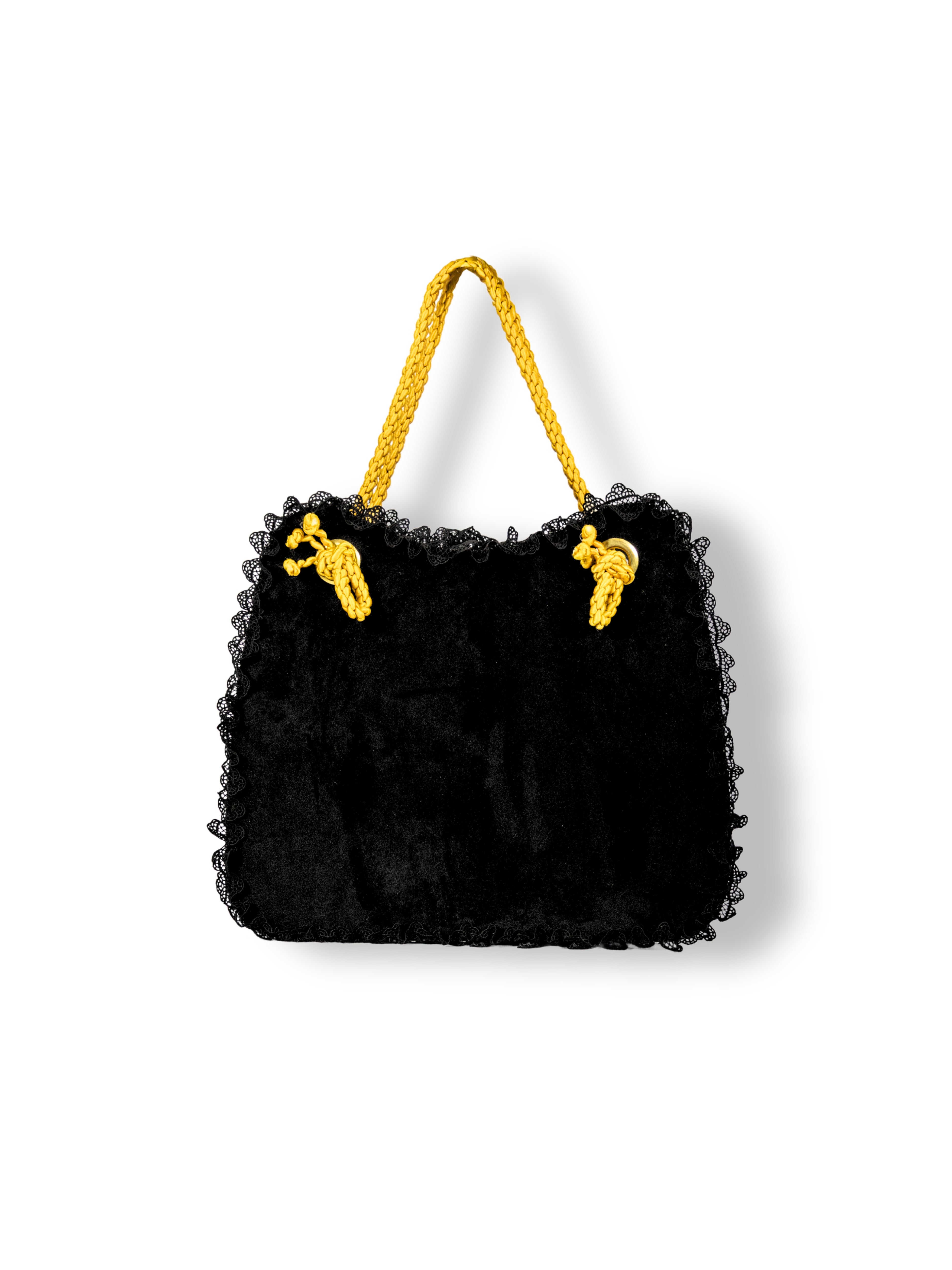 Nisa – El İşlemeli Kadife Çiçekli Gece Çantası